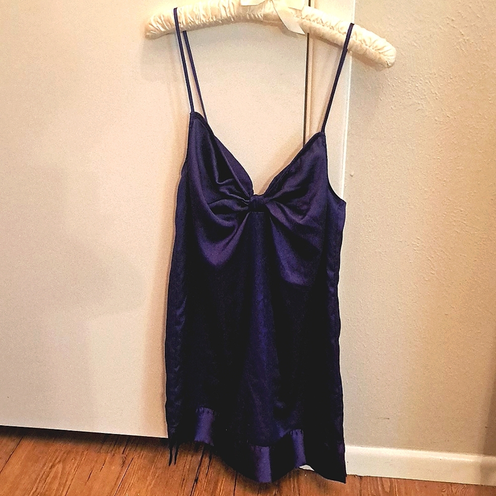 Victoria's Secret Navy Satin Slip Chemise
